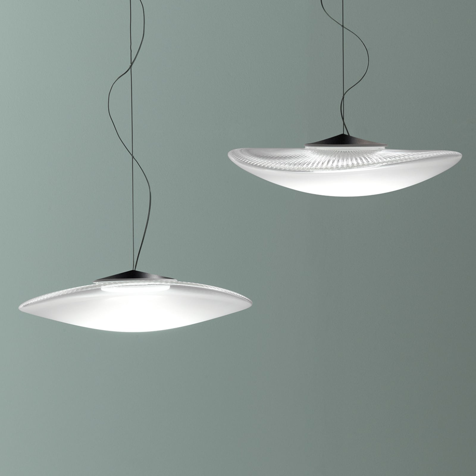 LED pendellampe Loop glass dimbar Ø45 cm 3000K fra Fabbian bakside