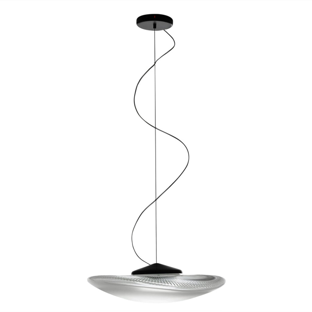 LED pendellampe Loop glass dimbar Ø45 cm 3000K fra Fabbian metallramme detalj