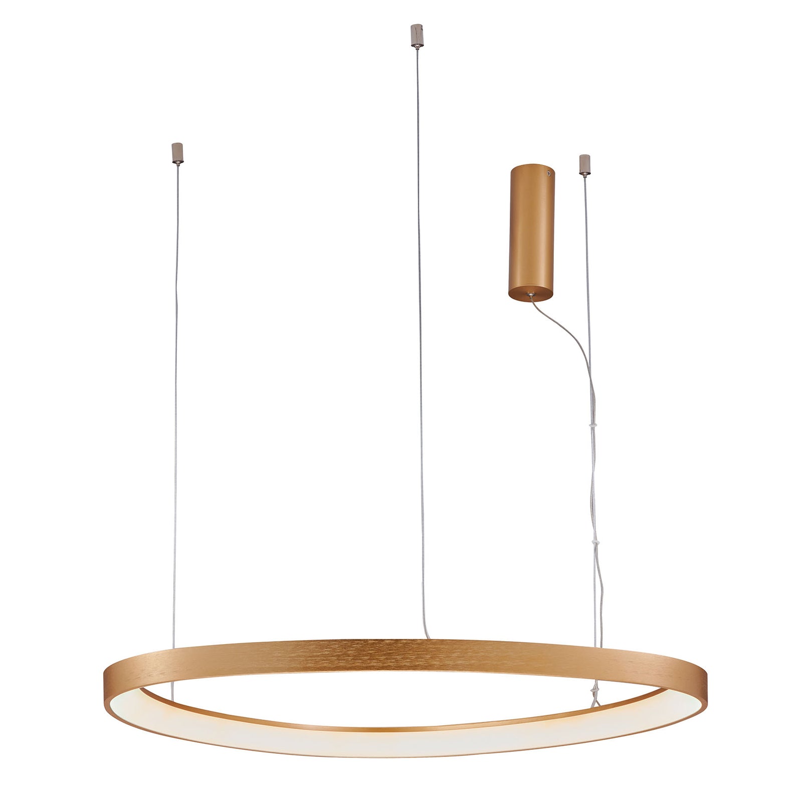 LED pendellampe Loop gull aluminium Ø80 cm bakside