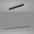 LED pendellampe Loopy svart akryldiffusor 150 cm dimbar forfra
