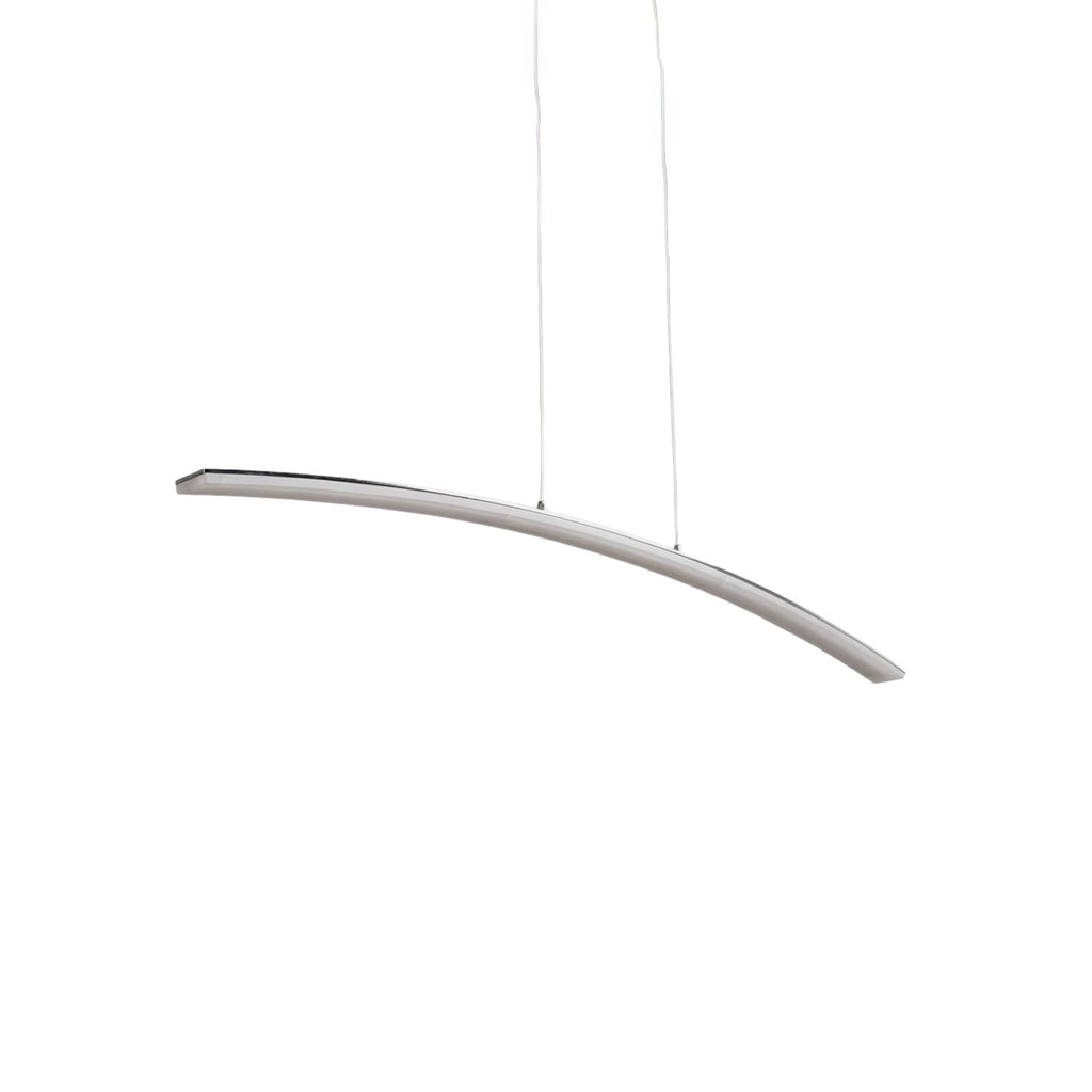 LED pendellampe Lorian aluminium akryl 99 cm krom detalj