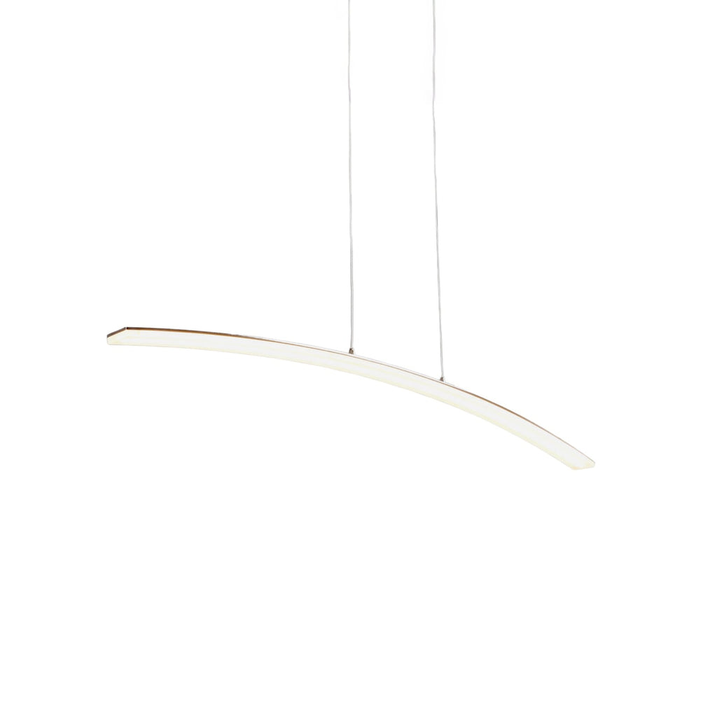 LED pendellampe Lorian aluminium akryl 99 cm krom montert