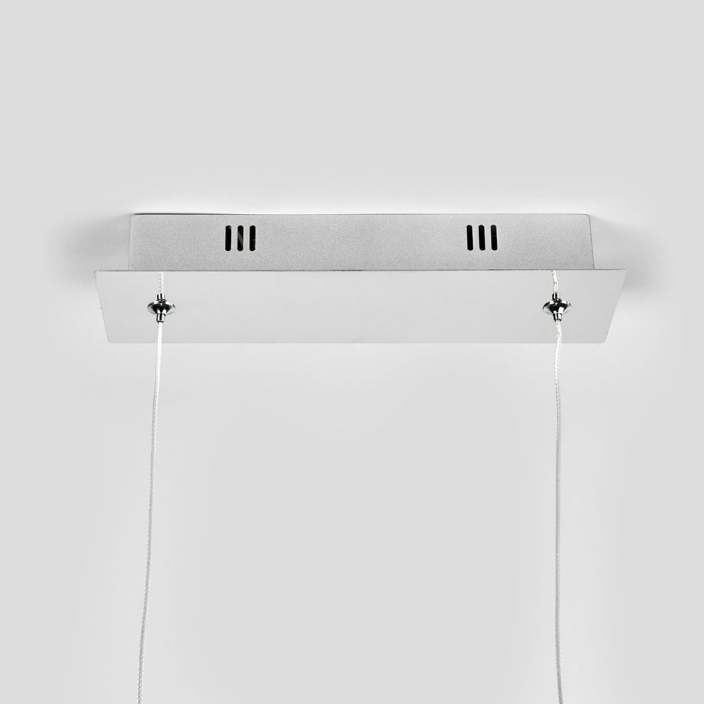 LED pendellampe Lorian aluminium akryl 99 cm krom oppheng