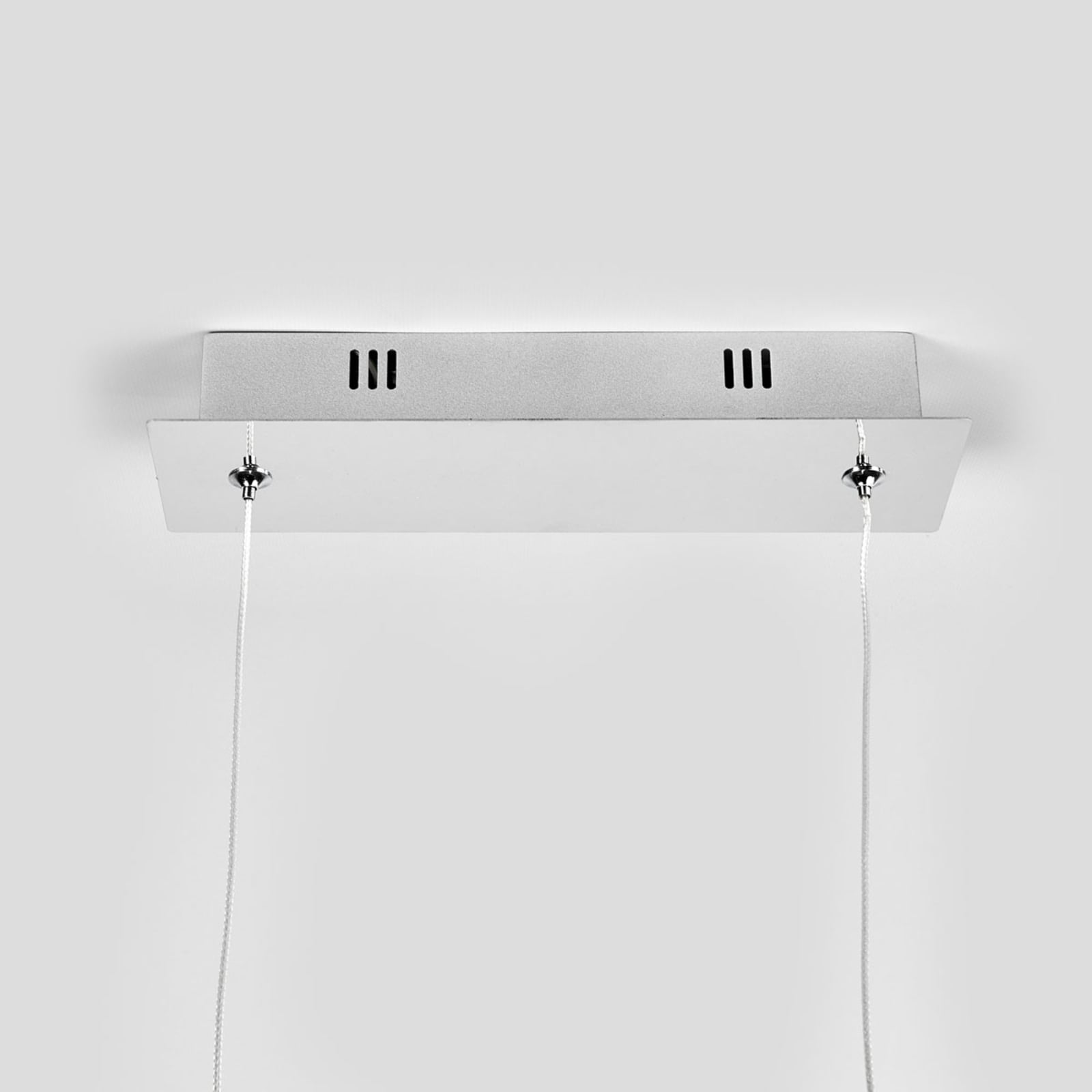 LED pendellampe Lorian aluminium akryl 99 cm krom oppheng