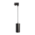 LED pendellampe Lucea 3-fase skinne dimbar svart forfra