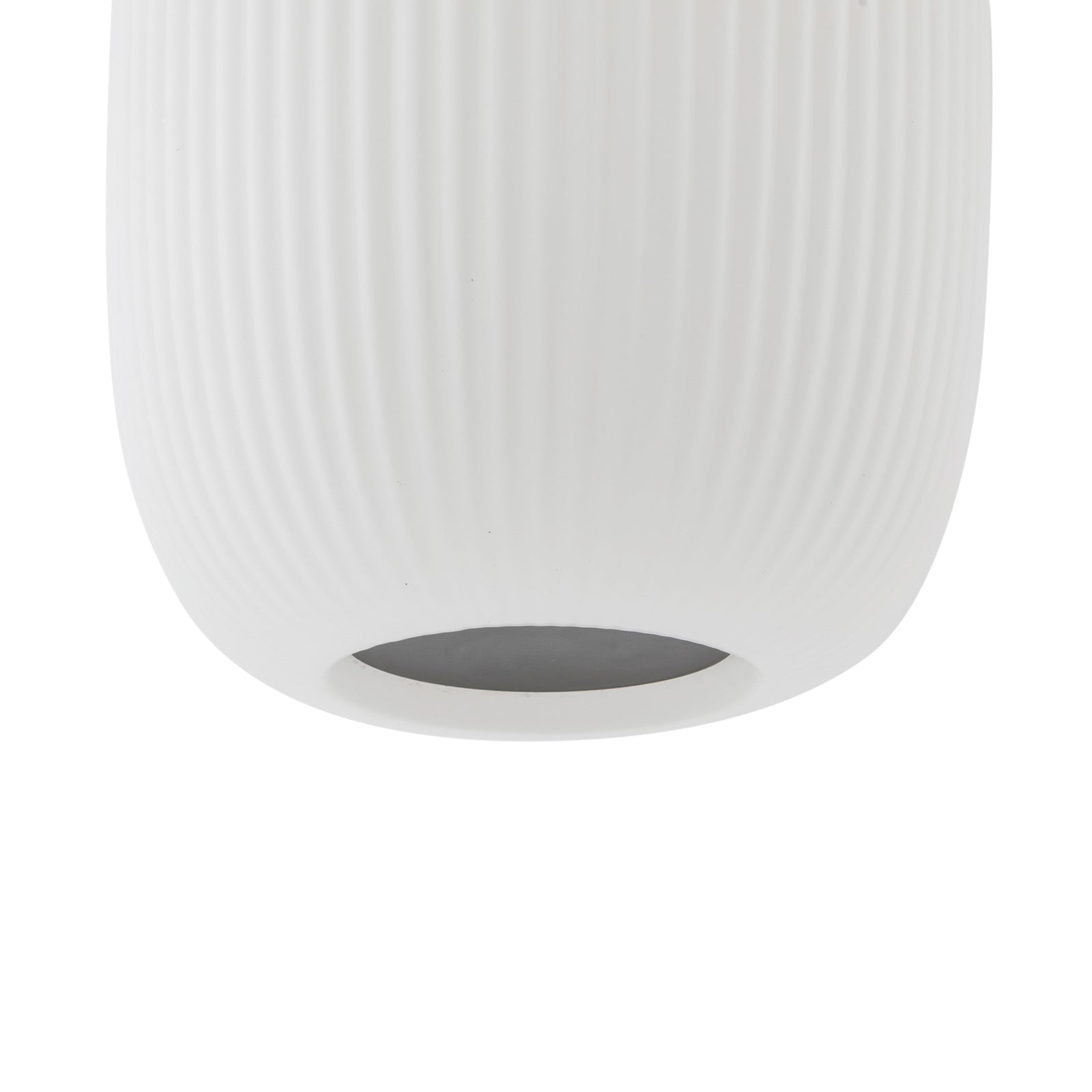 LED pendellampe Lucya 3-lys glass hvit dimbar Ø24 cm fra siden