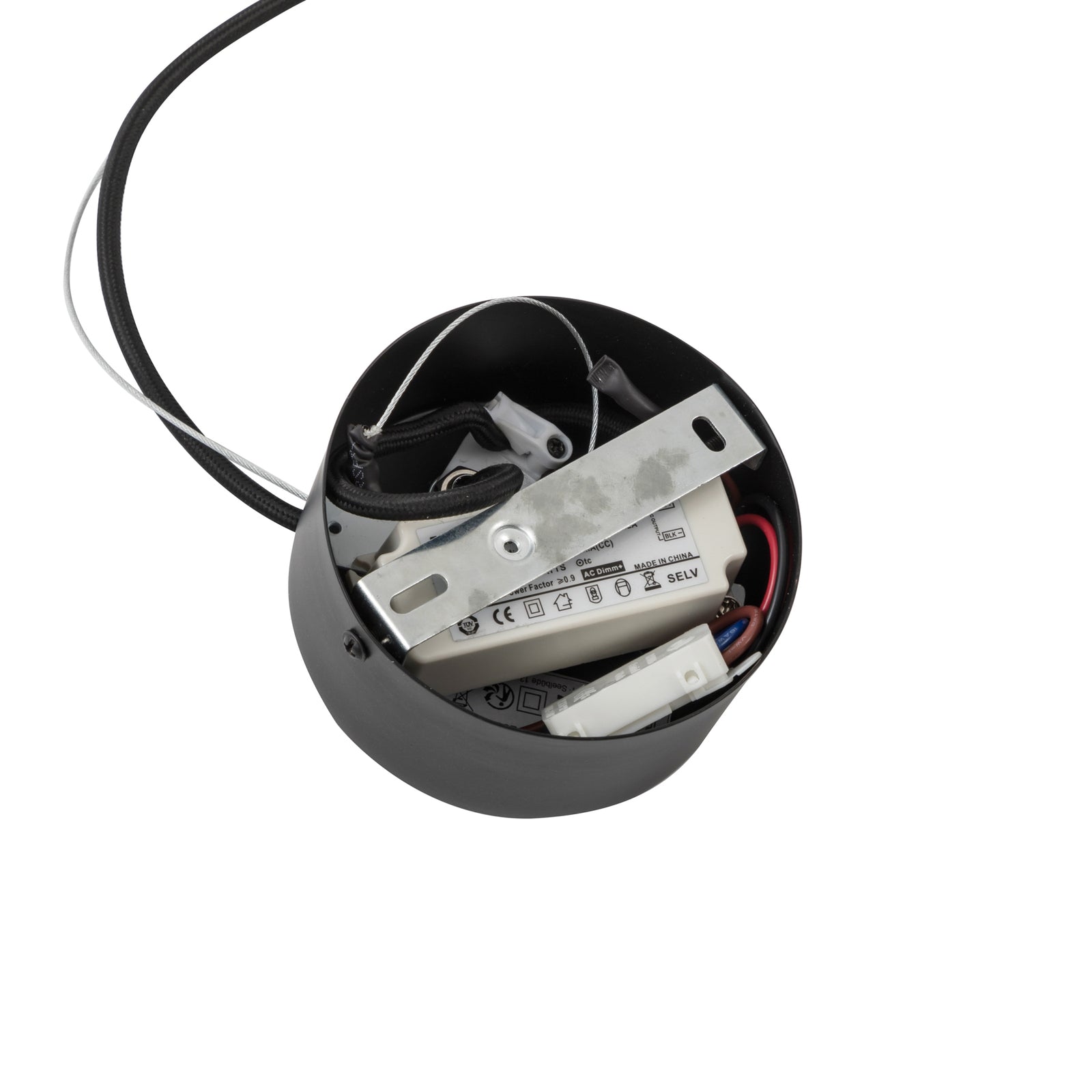 LED pendellampe Lucya 3-lys glass hvit dimbar Ø24 cm med tennes lys