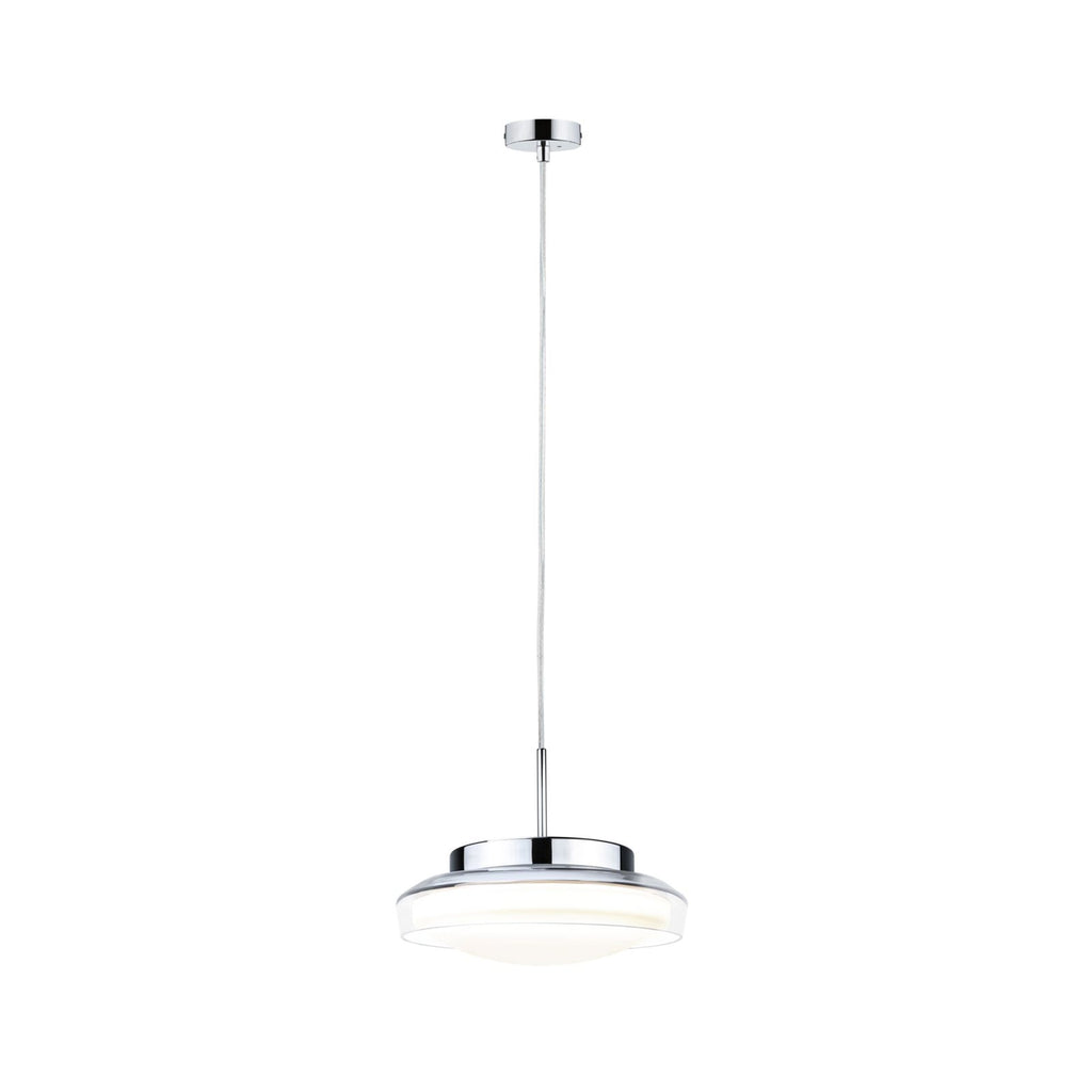LED pendellampe Luena glass krom Ø25 cm bakside