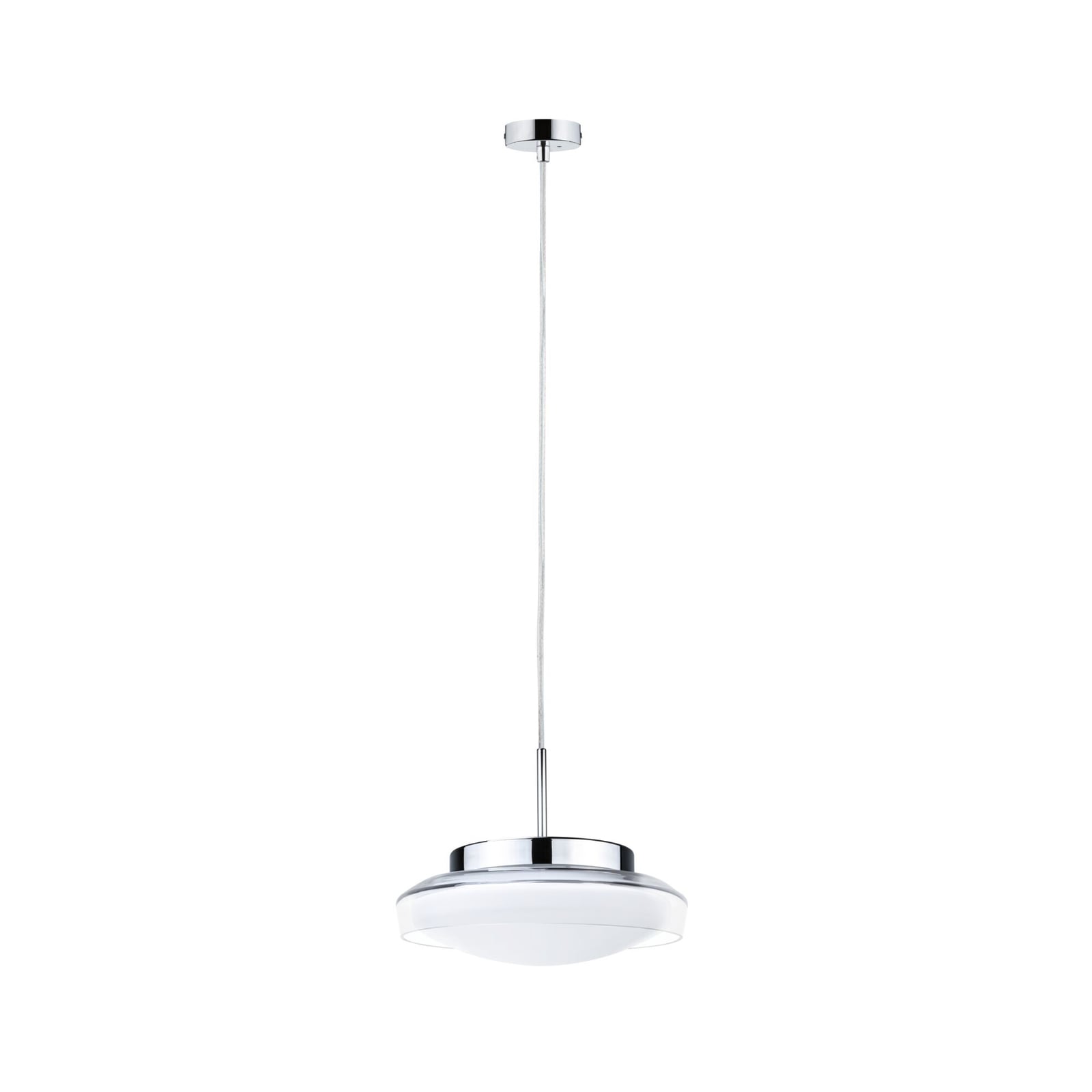 LED pendellampe Luena glass krom Ø25 cm detalj