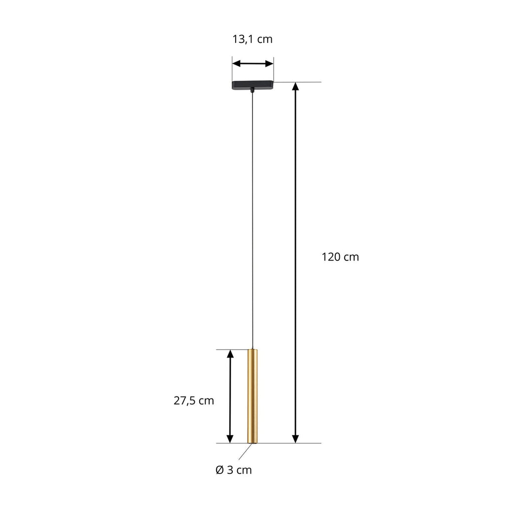 LED pendellampe Lumaro 48V CCT dimbar gull detalj