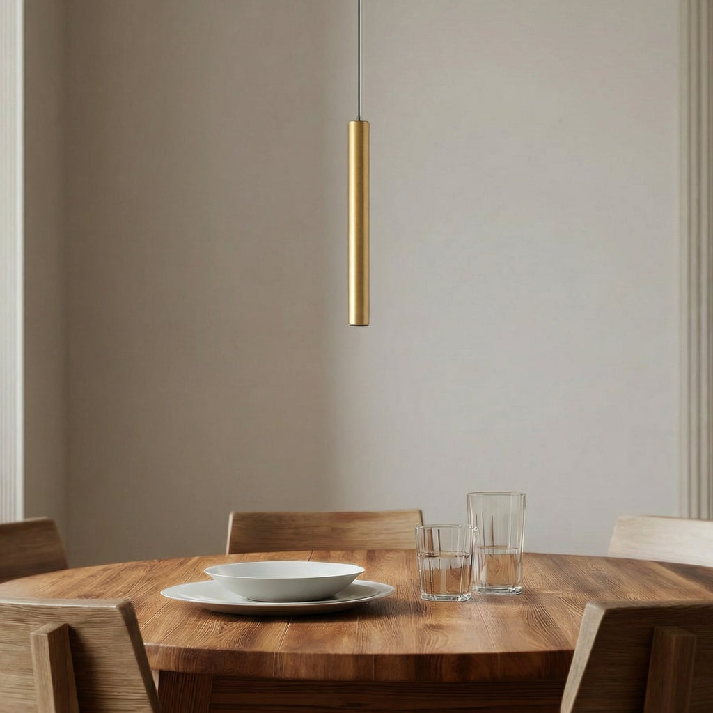 LED pendellampe Lumaro 48V CCT dimbar gull montert i rom