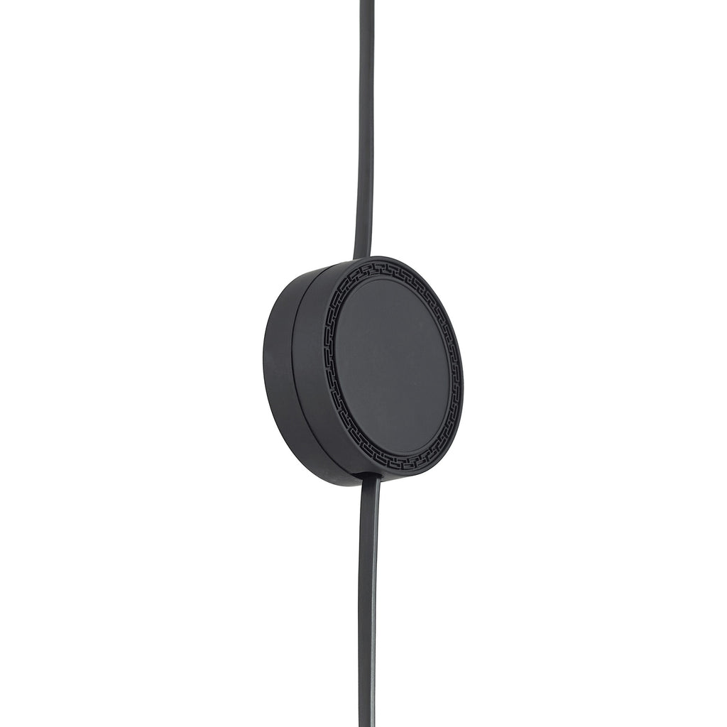 LED-pendellampe Lumaro 48V dimbar CCT svart fra undersiden