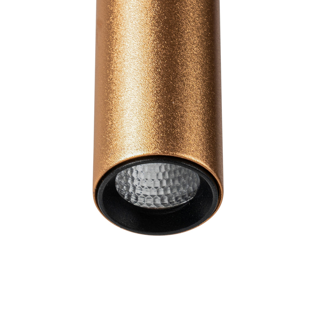 LED-pendellampe Lumaro 48V gull 55 cm dimbar CCT i moderne interiør