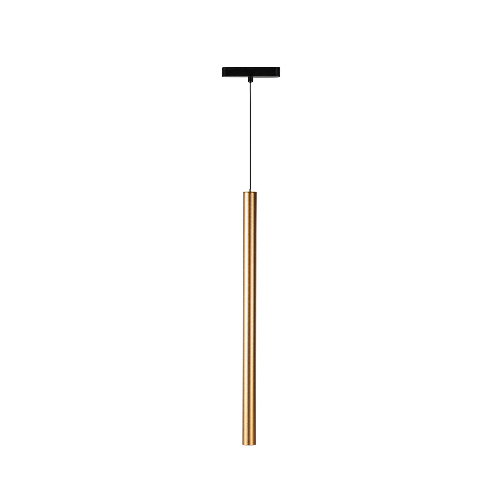 LED-pendellampe Lumaro 48V gull 55 cm dimbar CCT montert i rom