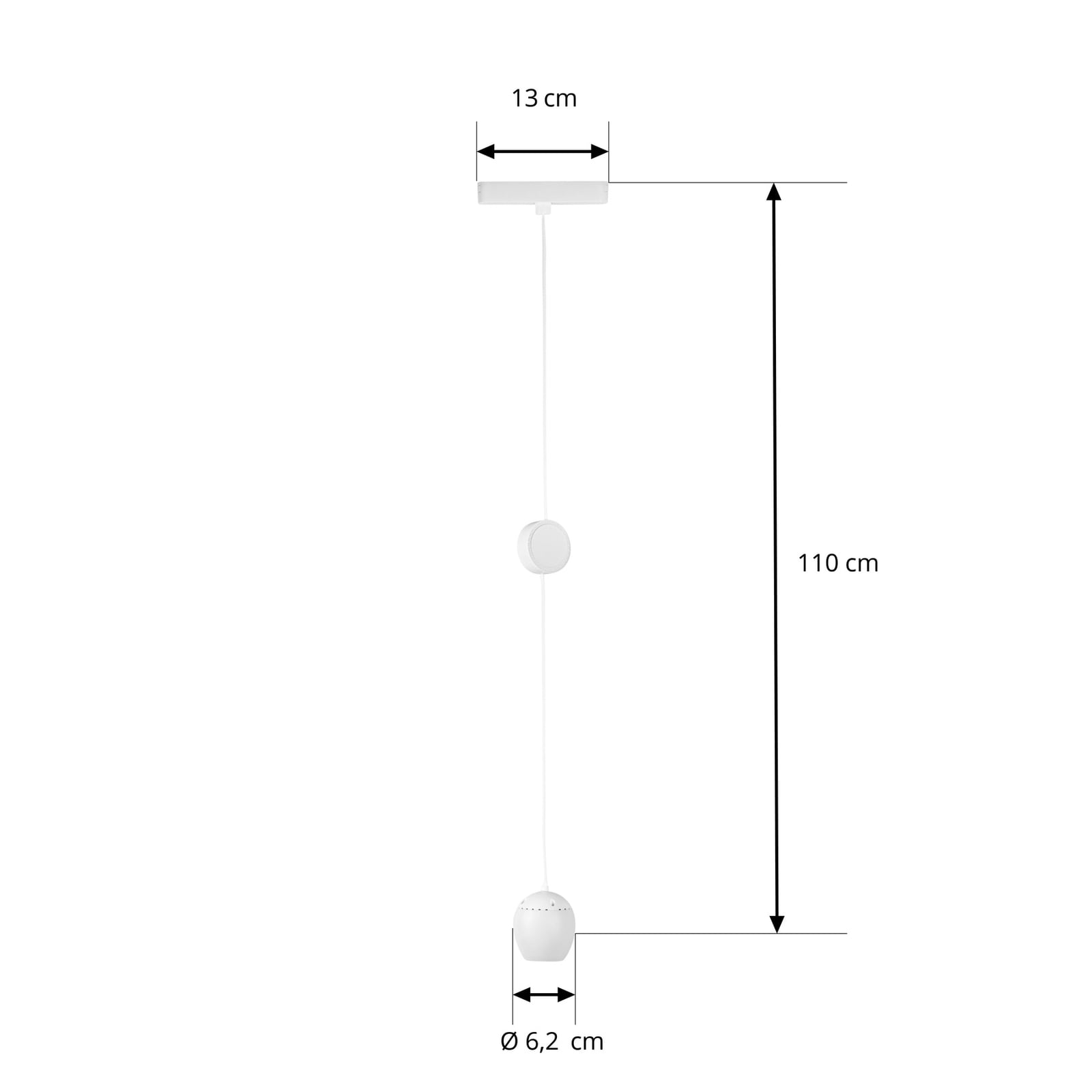 LED pendellampe Lumaro hvit nærbilde