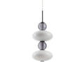 LED pendellampe Lumiere-2 opalglass/røykgrå forfra