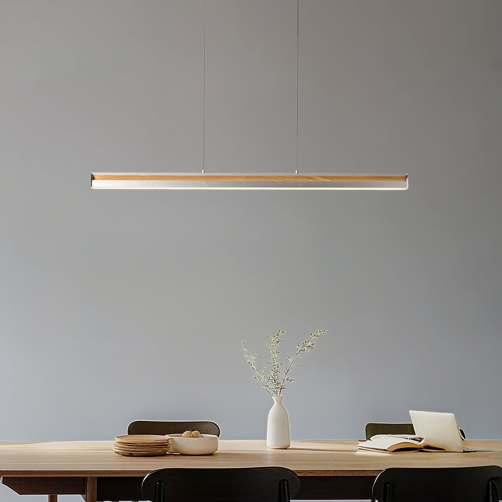 LED pendellampe Lutana rosegull/trefarget bakside