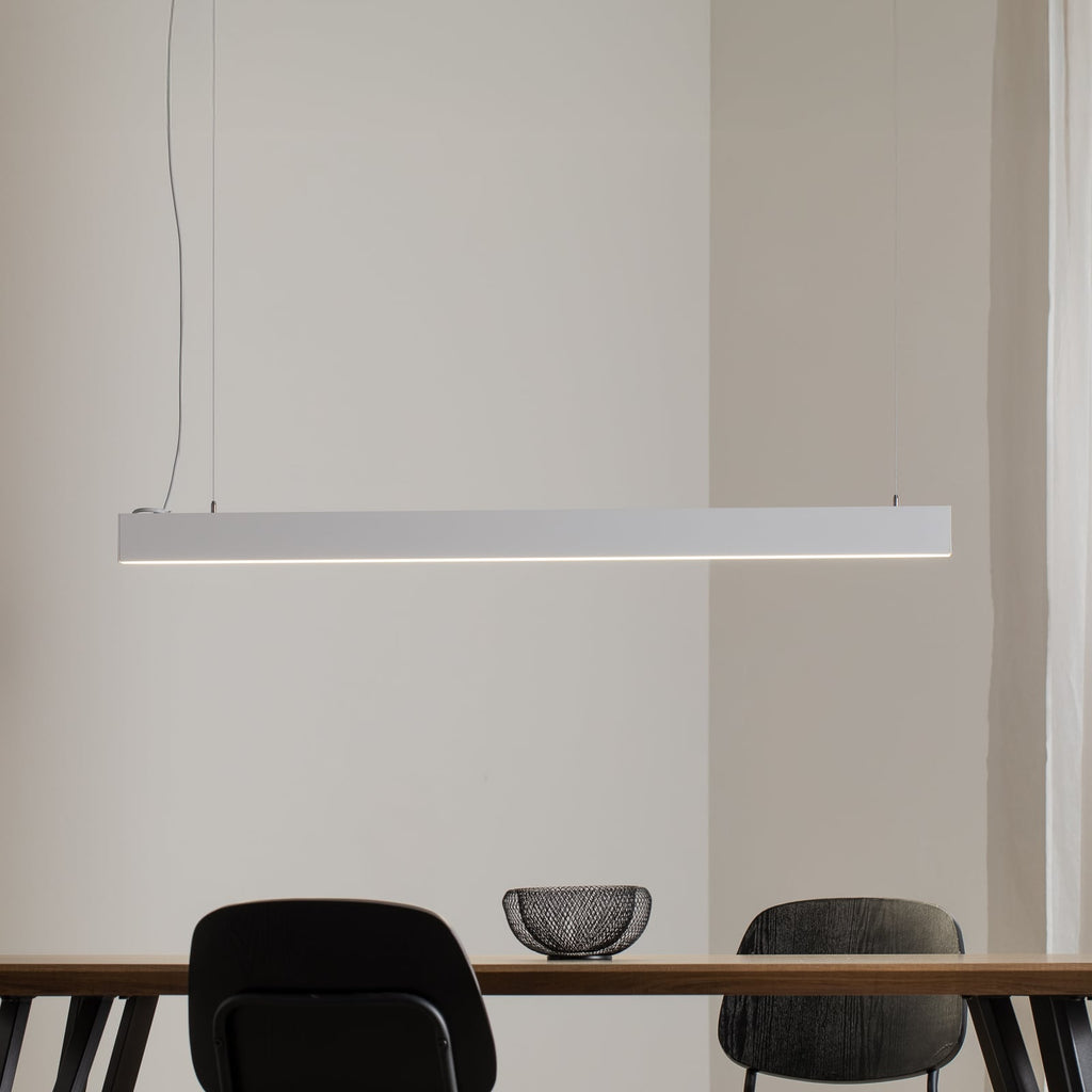 LED pendellampe Luxe hvit metall forfra