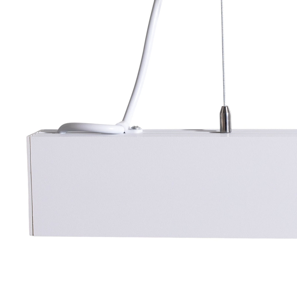 LED pendellampe Luxe hvit metall nærbilde
