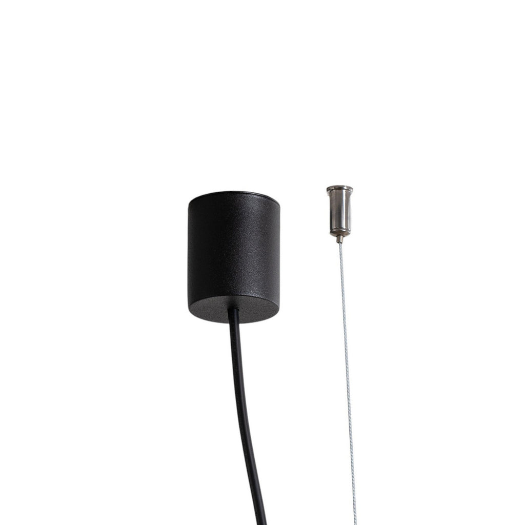 LED pendellampe Luxe svart metall montert