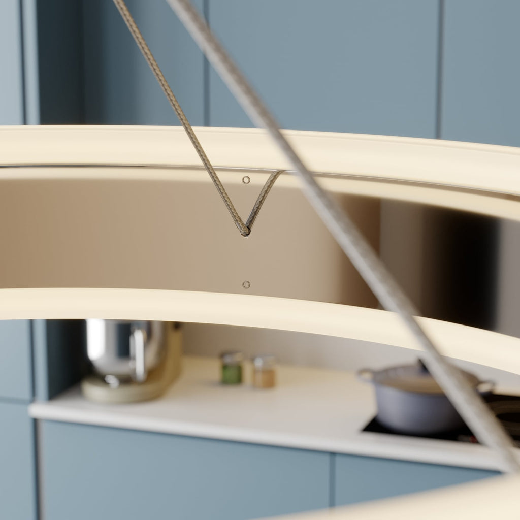 LED pendellampe Lyani 3-lys krom dimbar 115 cm oversikt