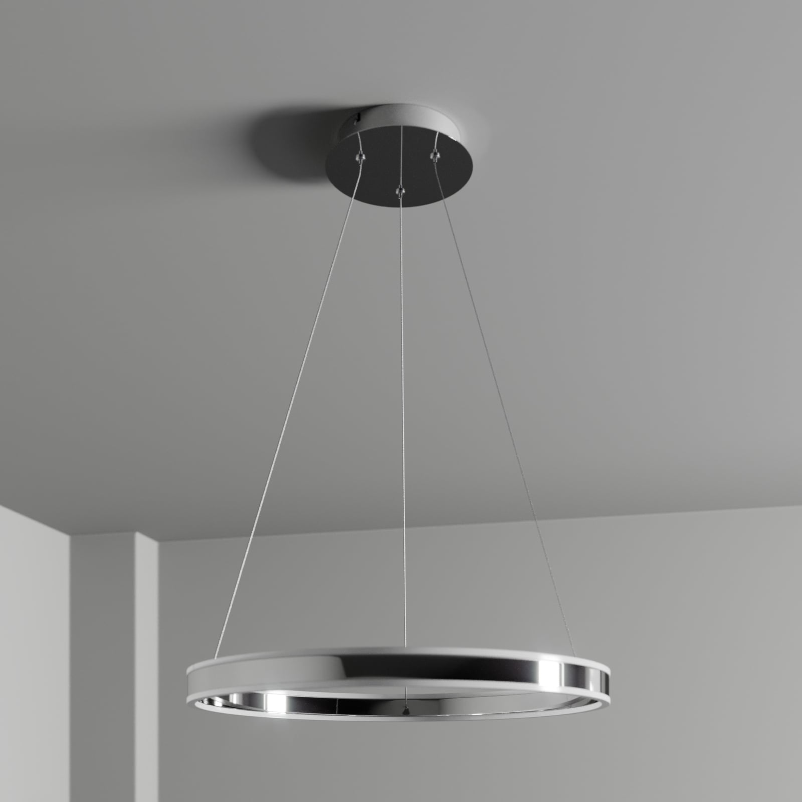 Detalj av LED pendellampe Lyani dimbar krom