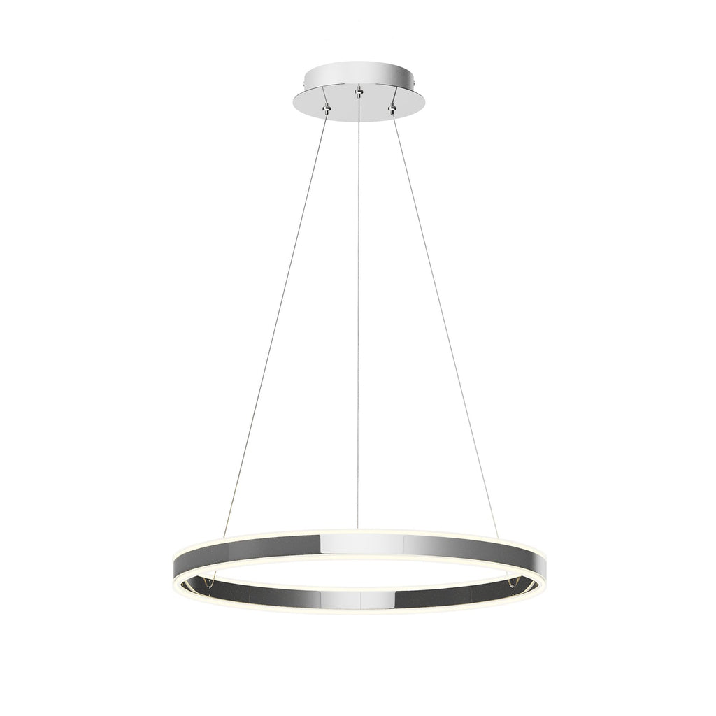 LED pendellampe Lyani dimbar krom lysdetalj