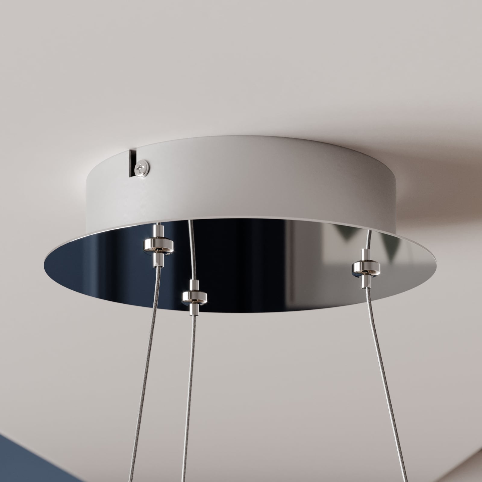 LED pendellampe Lyani dimbar krom montert i rom