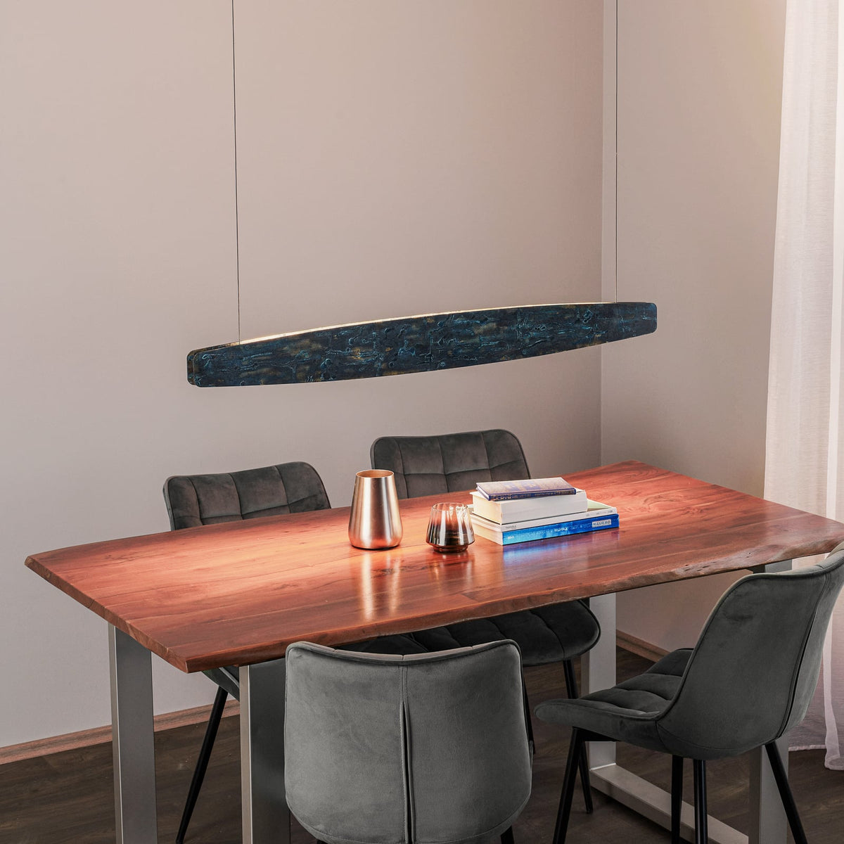LED pendellampe Lysia oksidert/svart bakside