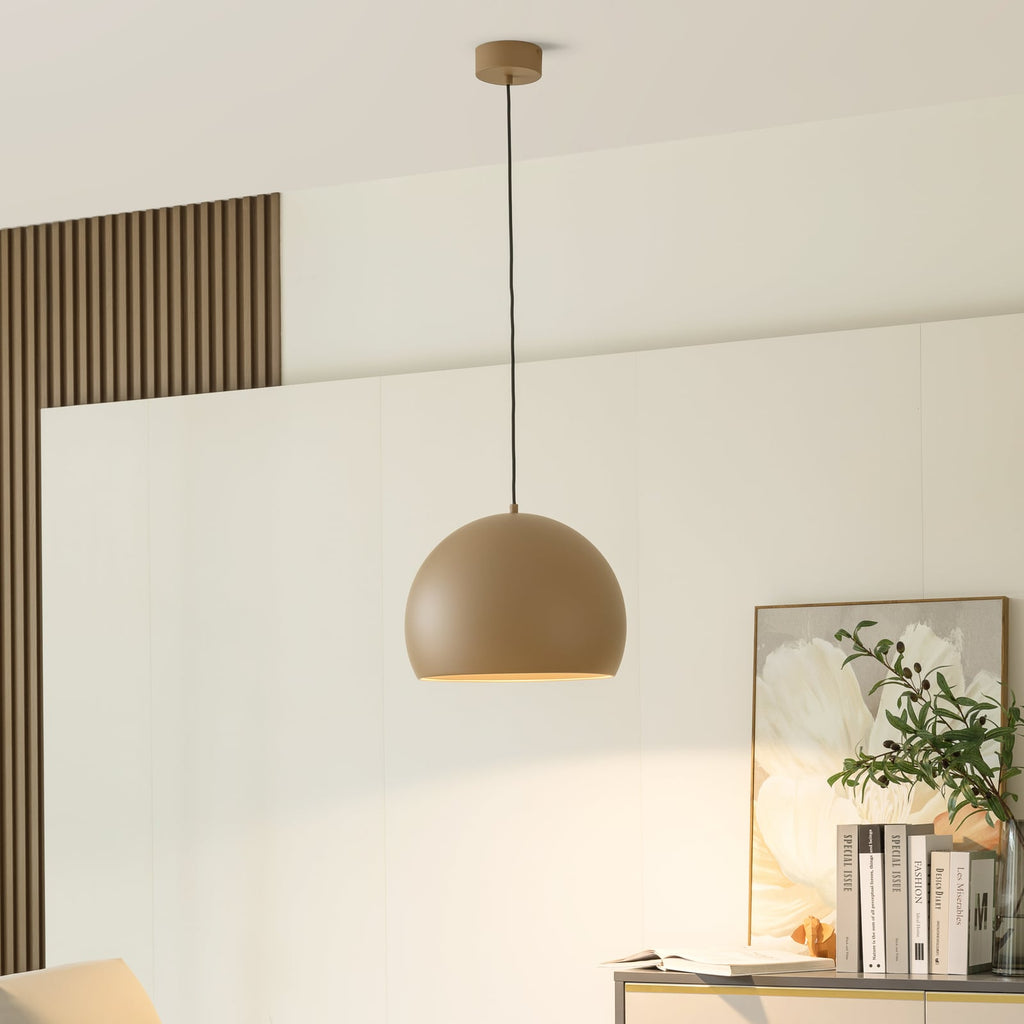 LED pendellampe Lythara brun aluminium forfra