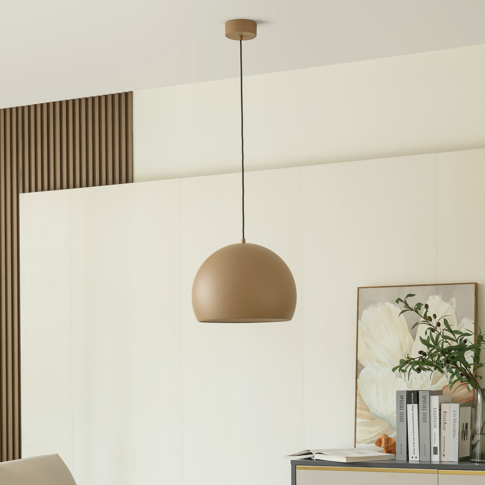 LED pendellampe Lythara brun aluminium bakside