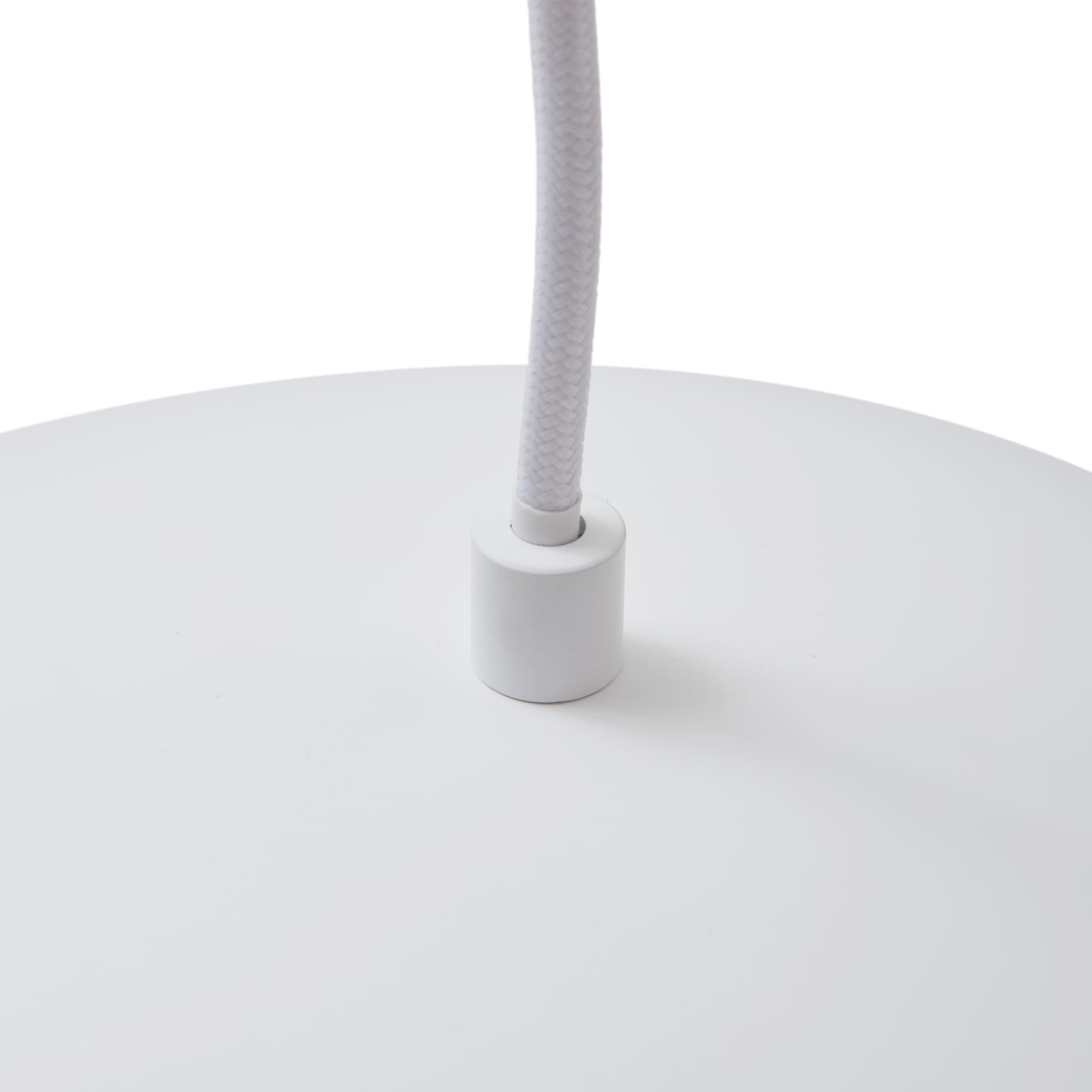 LED pendellampe Lythara hvit aluminium sett fra siden