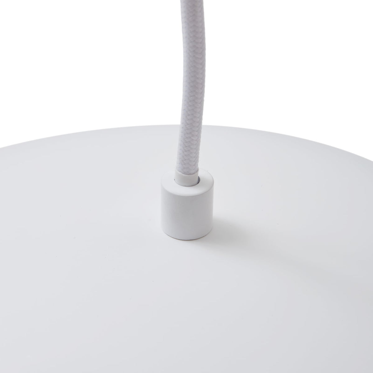 LED pendellampe Lythara hvit aluminium sett fra siden