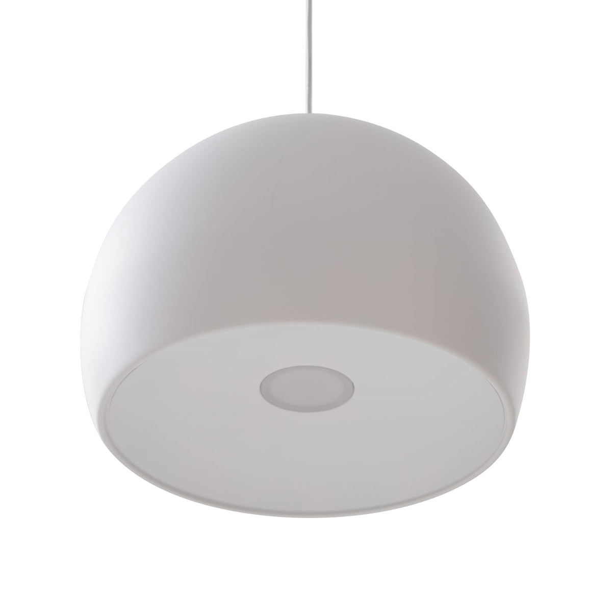 LED pendellampe Lythara hvit aluminium lyser opp rom