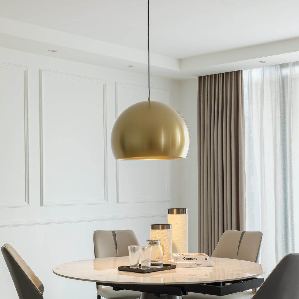 LED pendellampe Lythara messing aluminium Ø50 cm forfra