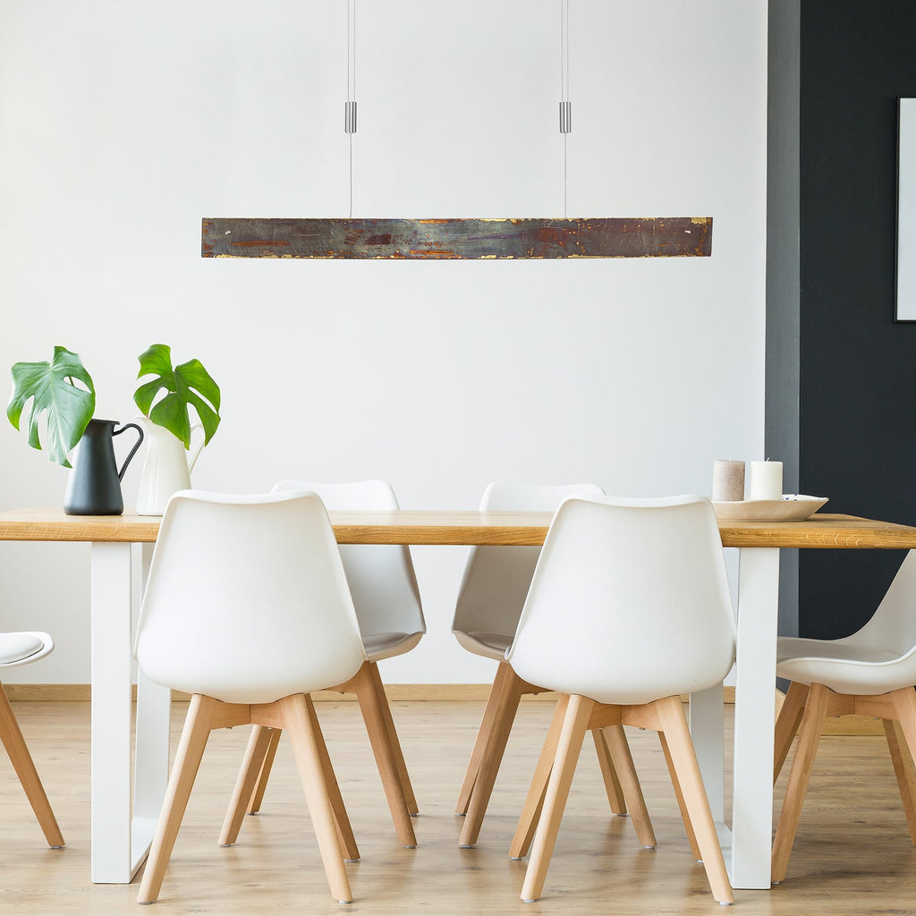 LED pendellampe Malu dimbar gull oksidert 100 cm detalj av finish