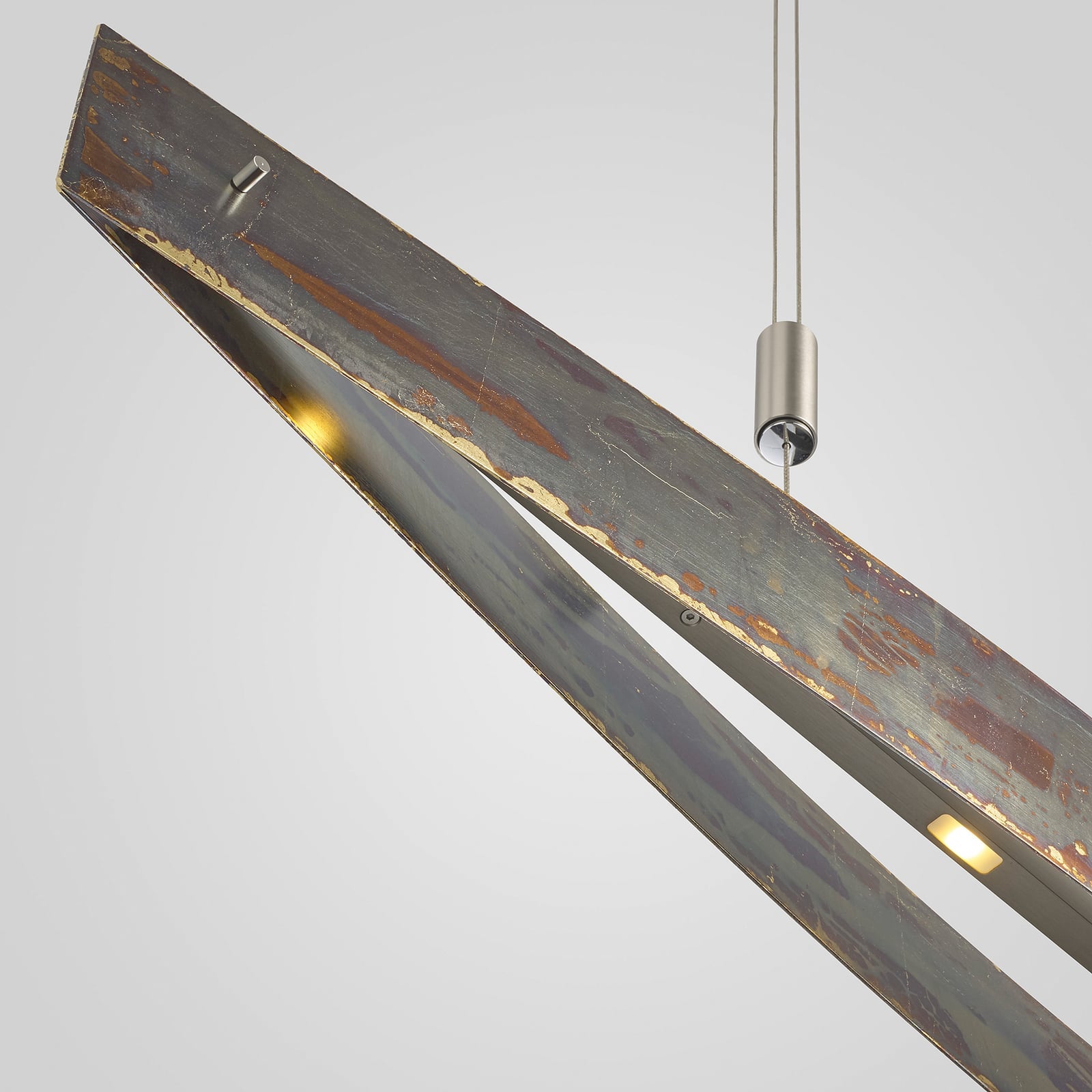 LED pendellampe Malu dimbar gull oksidert 100 cm oppheng