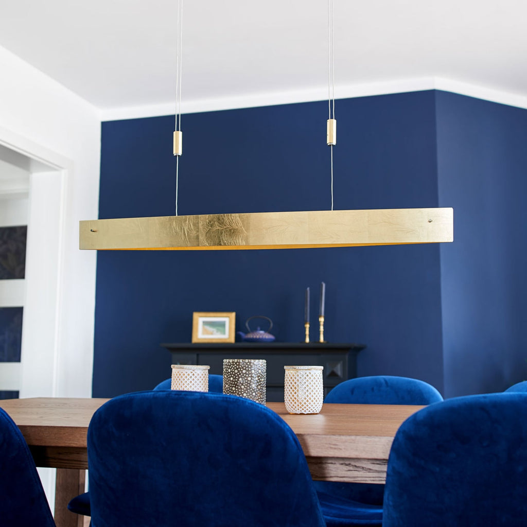 LED pendellampe Malu dimbar høydejusterbar gull 100 cm bakside