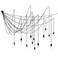 LED pendellampe Maman 14-lys svart/klar foran