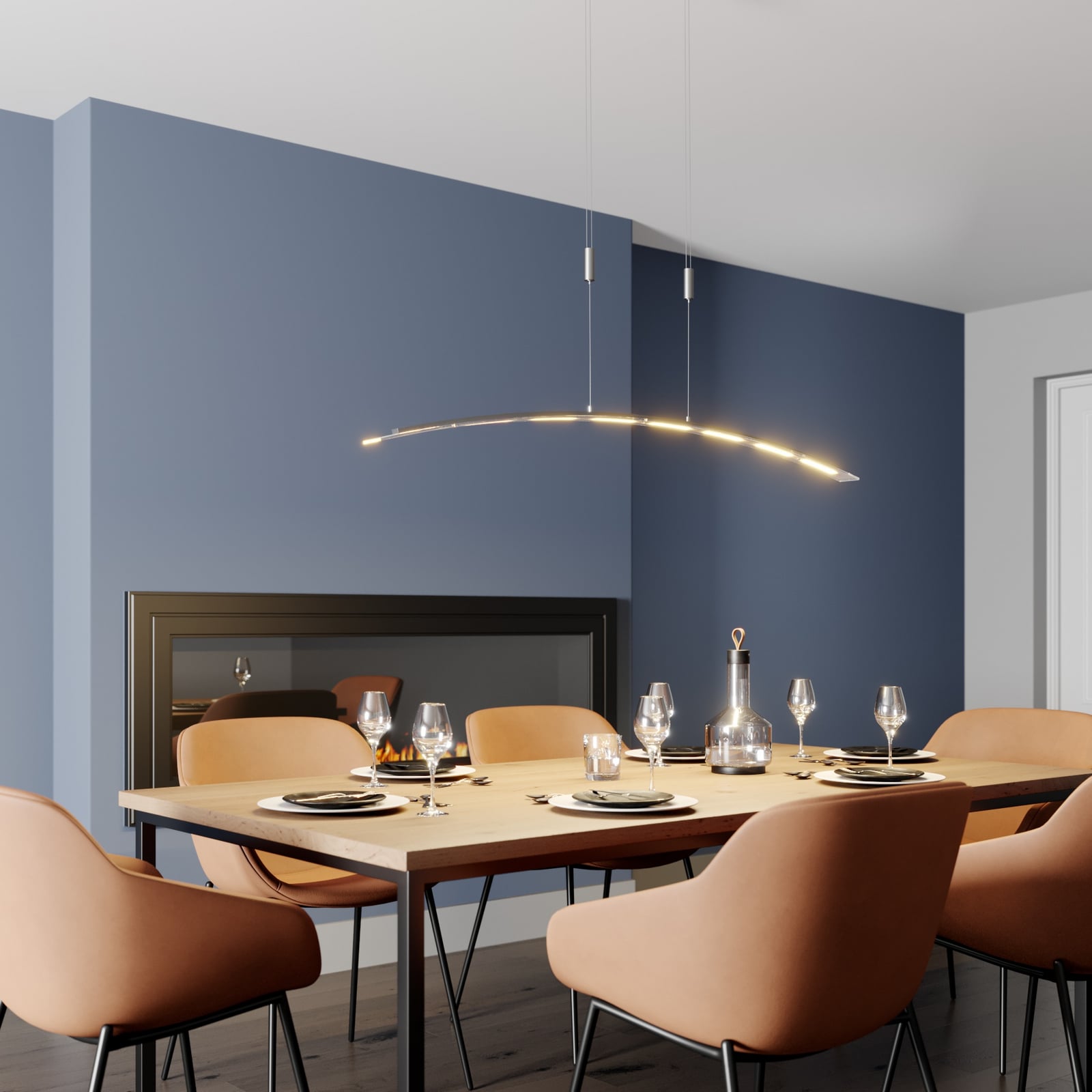 LED pendellampe Manon matt nikkel bakside