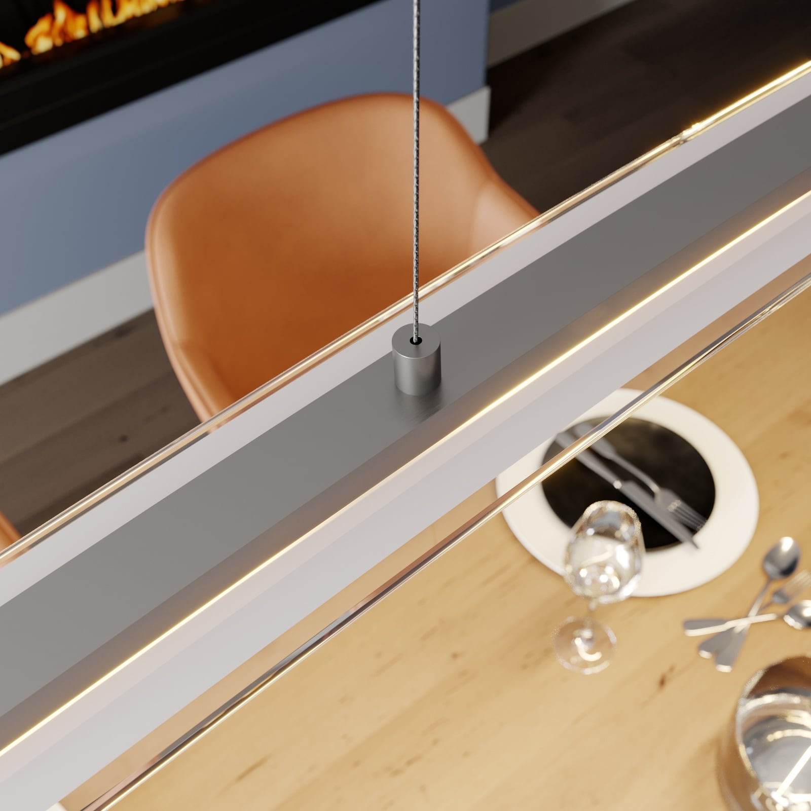 LED pendellampe Manon matt nikkel energisparende LED