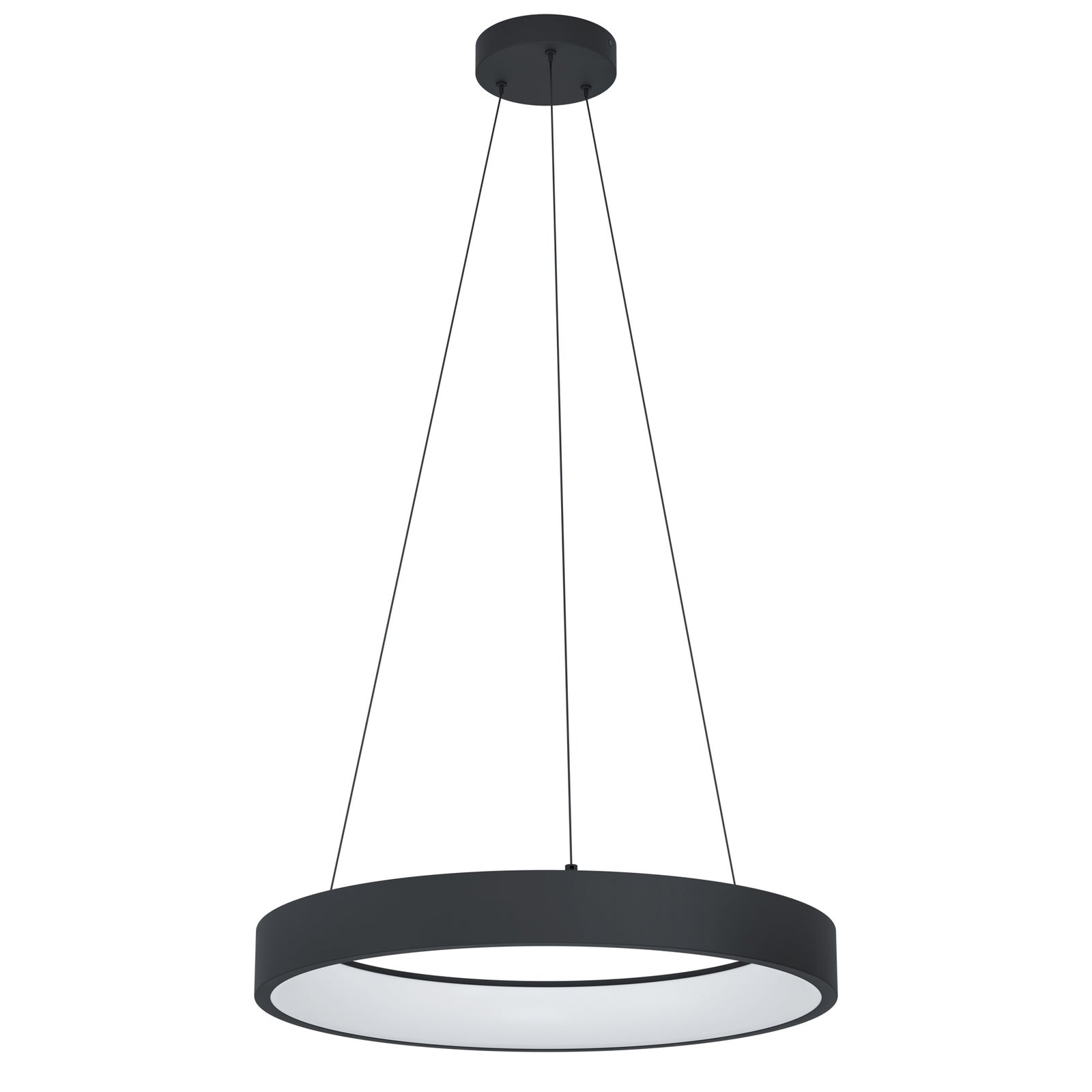 LED pendellampe Marghera-Z svart montert i rom
