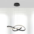 LED pendellampe Maria dimbar svart aluminium Ø57 cm 25W sett forfra
