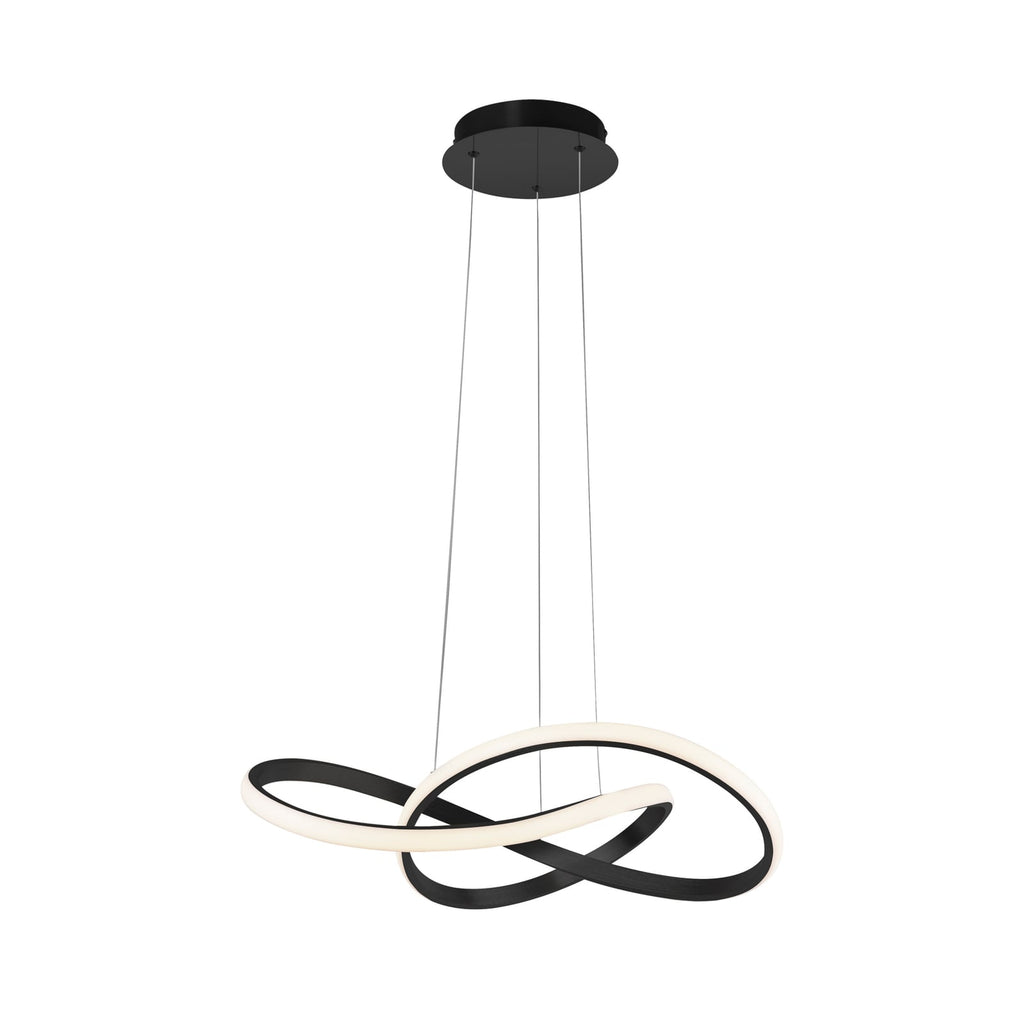 LED pendellampe Maria dimbar svart aluminium Ø57 cm 25W detalj av materiale