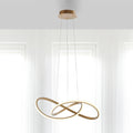 LED pendellampe Maria messing Ø57 cm dimbar fra forsiden