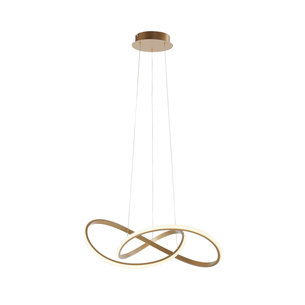 Detaljbilde av LED pendellampe Maria messing Ø57 cm dimbar
