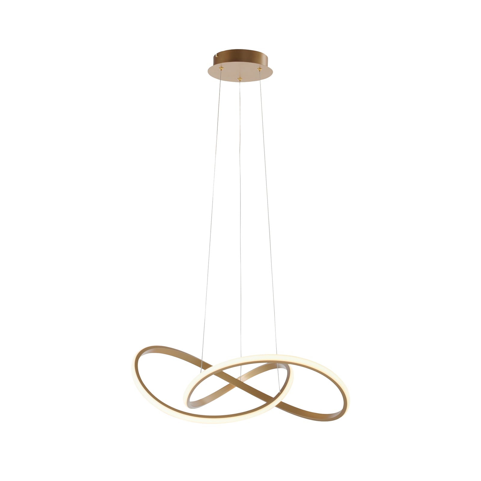 Detaljbilde av LED pendellampe Maria messing Ø57 cm dimbar
