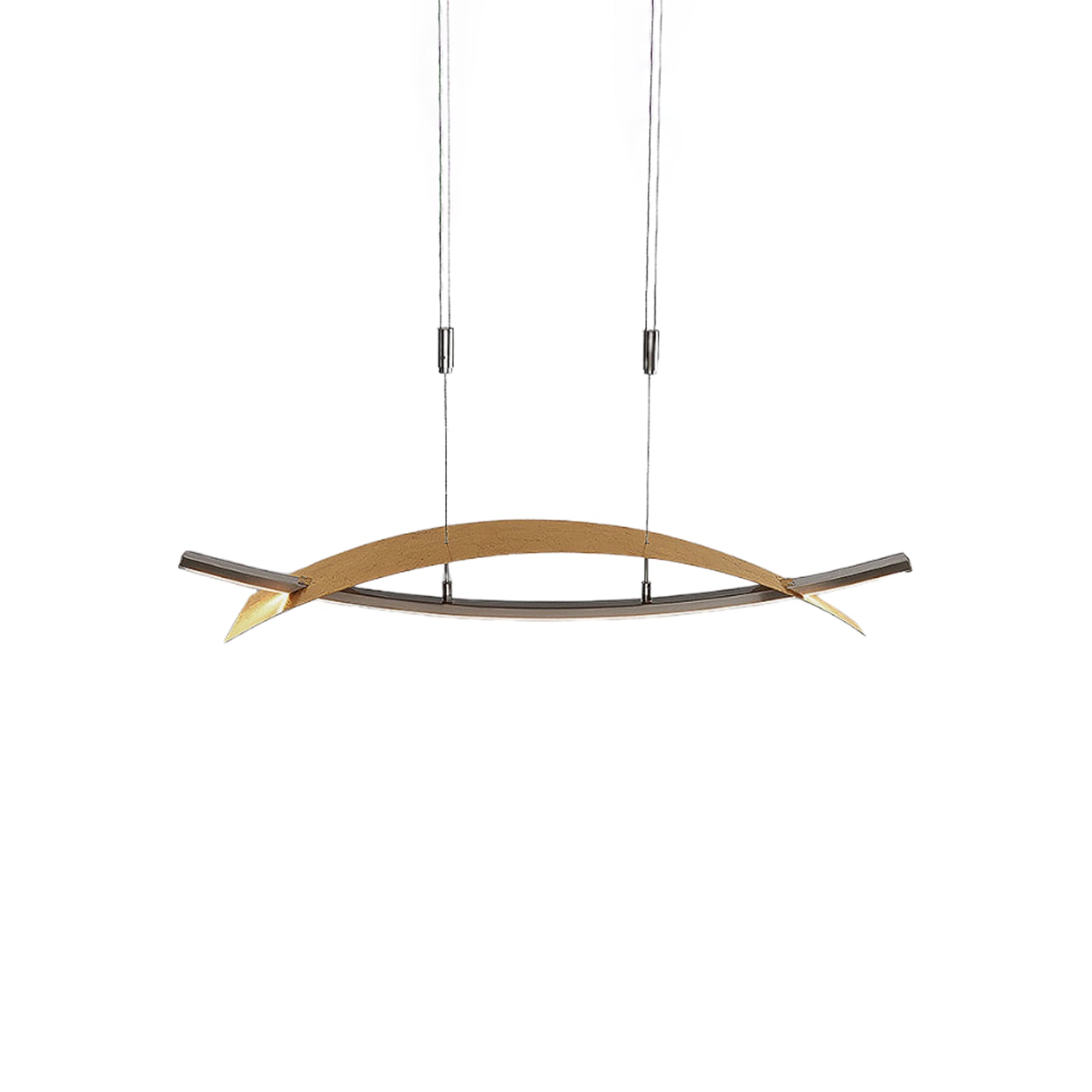 LED pendellampe Marija dimbar 91 cm gullfarget detalj av gullfarge