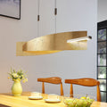 LED pendellampe Marija dimbar gull/sølv 101 cm forfra