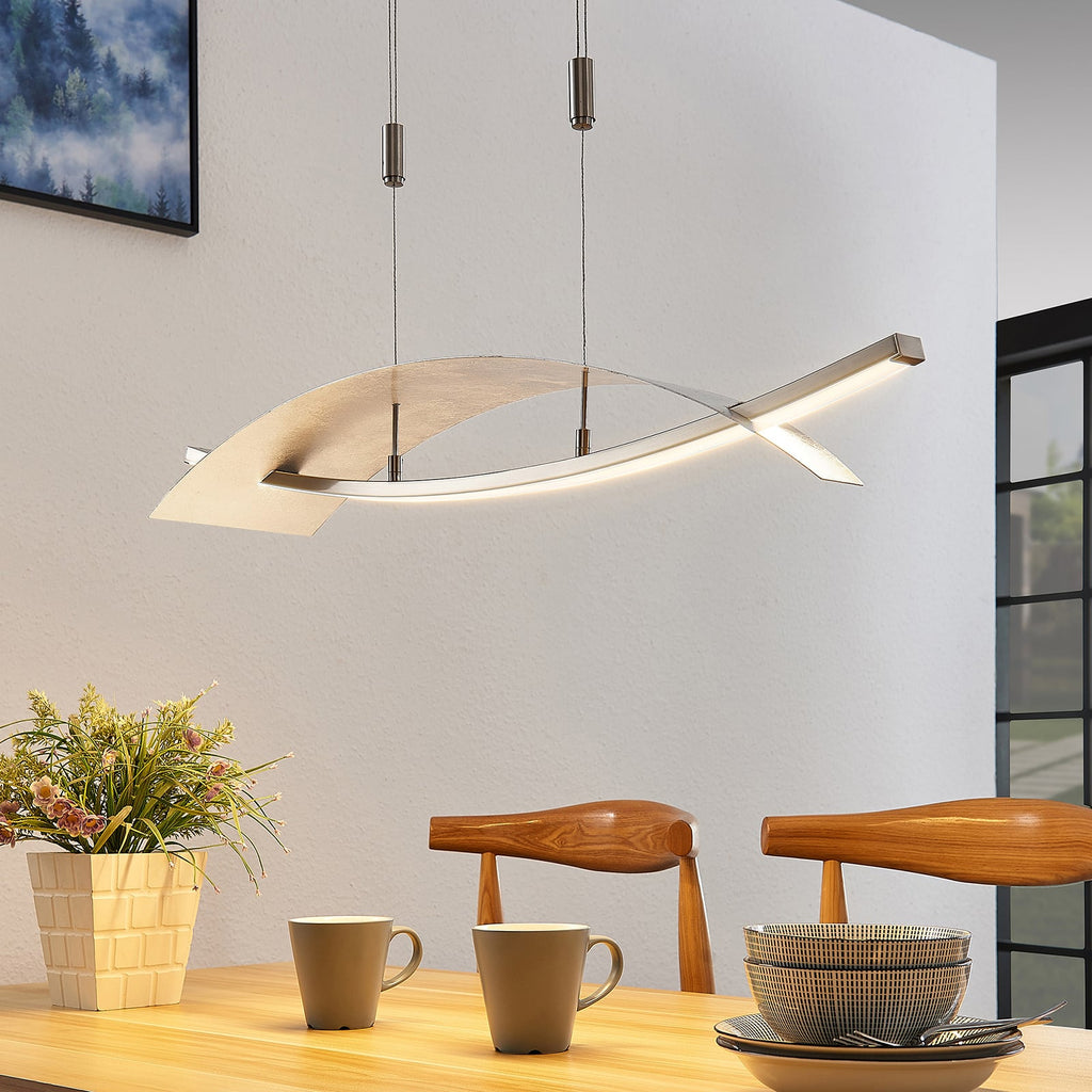 LED pendellampe Marija sølv dimbar bakside